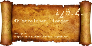 Östreicher Liander névjegykártya